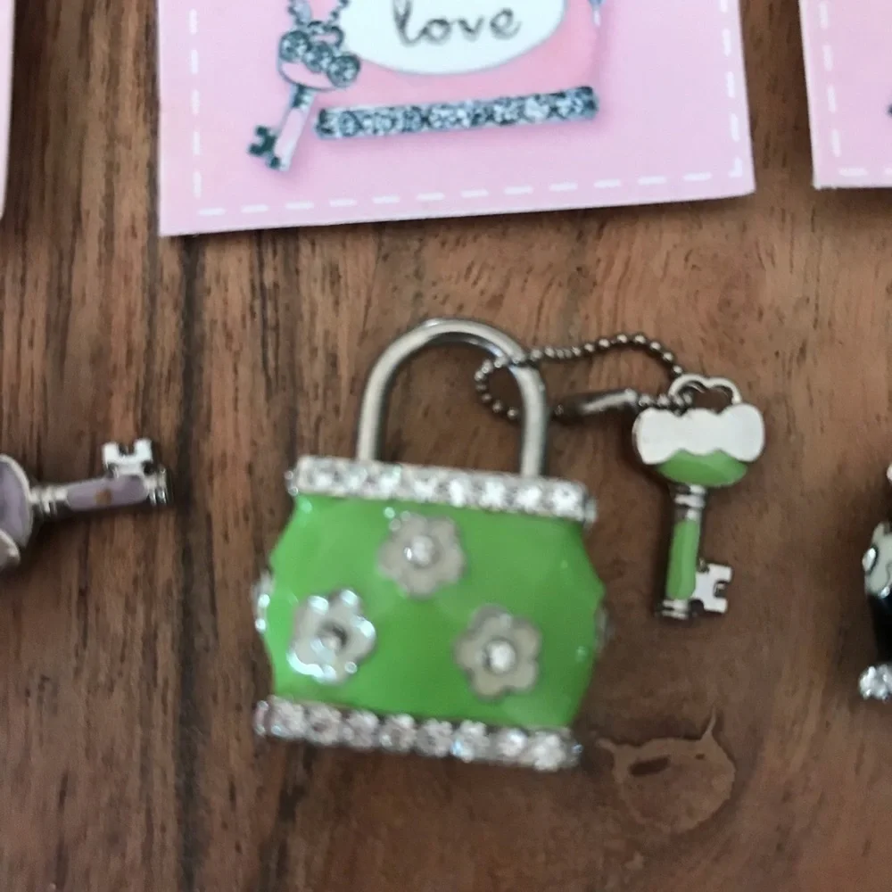 🗝VINTAGE Key Ring & Mini Purse Charm